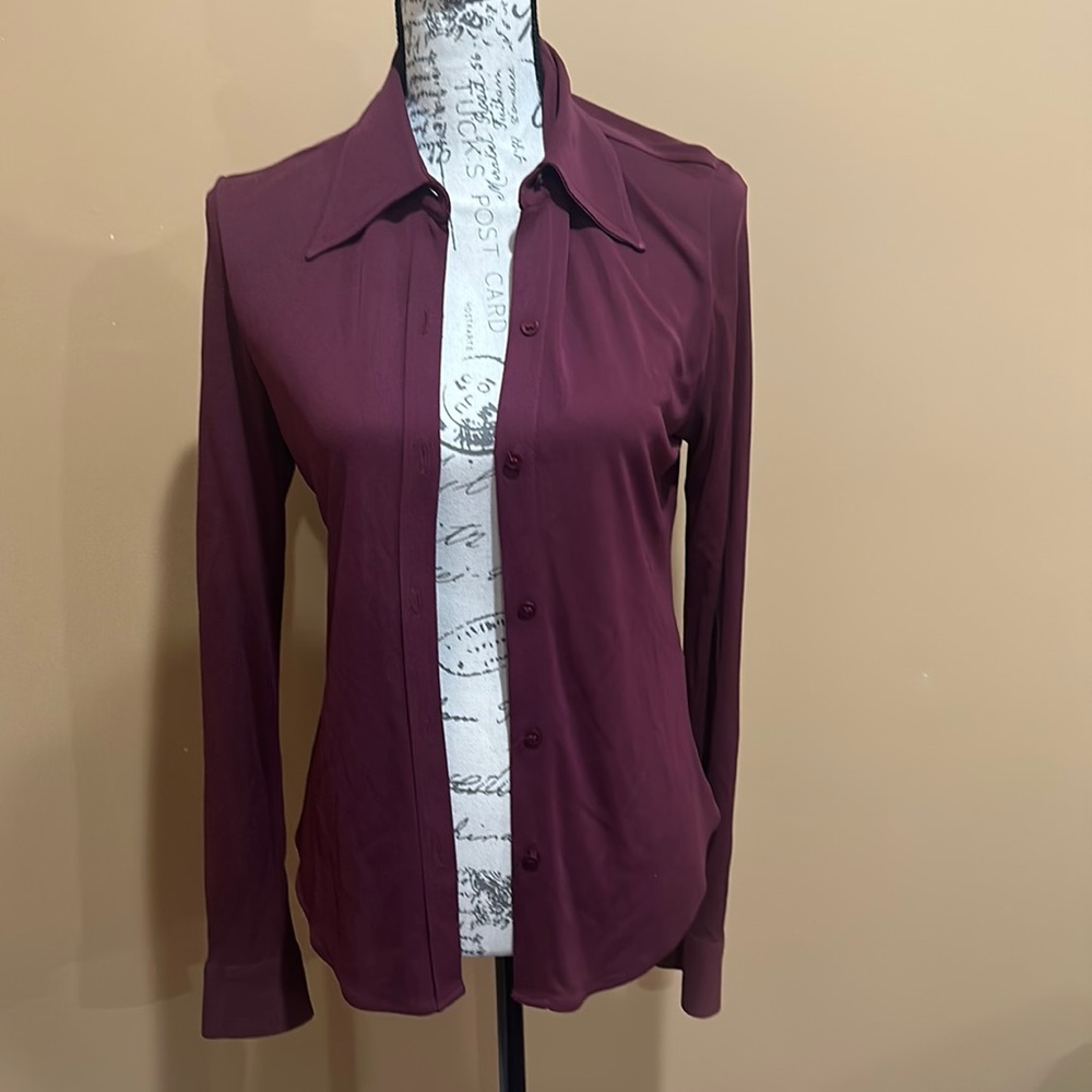 Zara Women long sleeve button down shirt